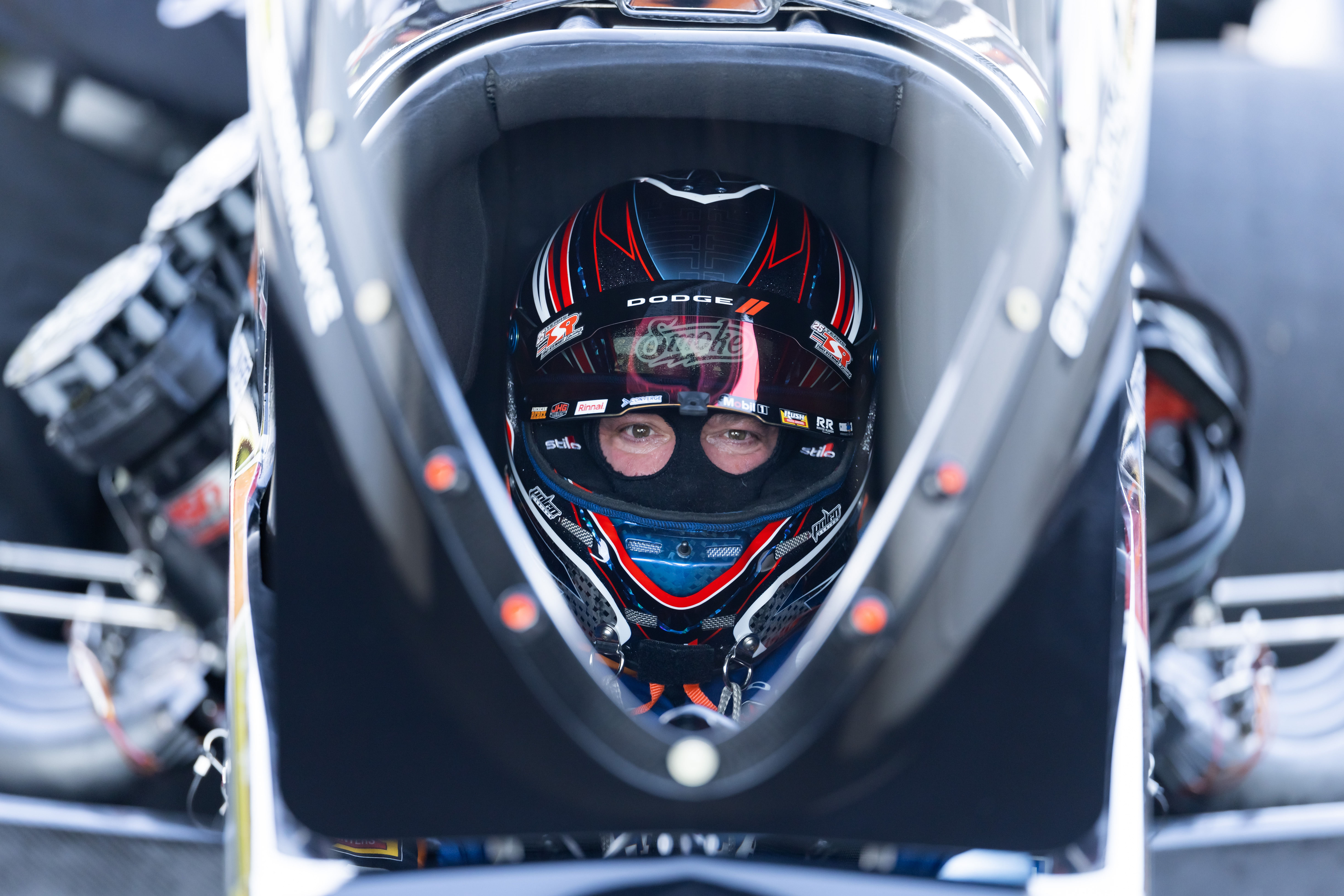 NHRA top fuel driver Tony Stewart during qualifying for the Virginia Nationals at Virginia Motorsports Park. Source: Imagn
